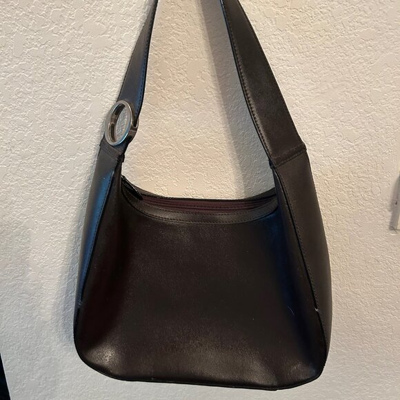 Oroton chocolate brown hobo shoulder bag EUC - Picture 1 of 4